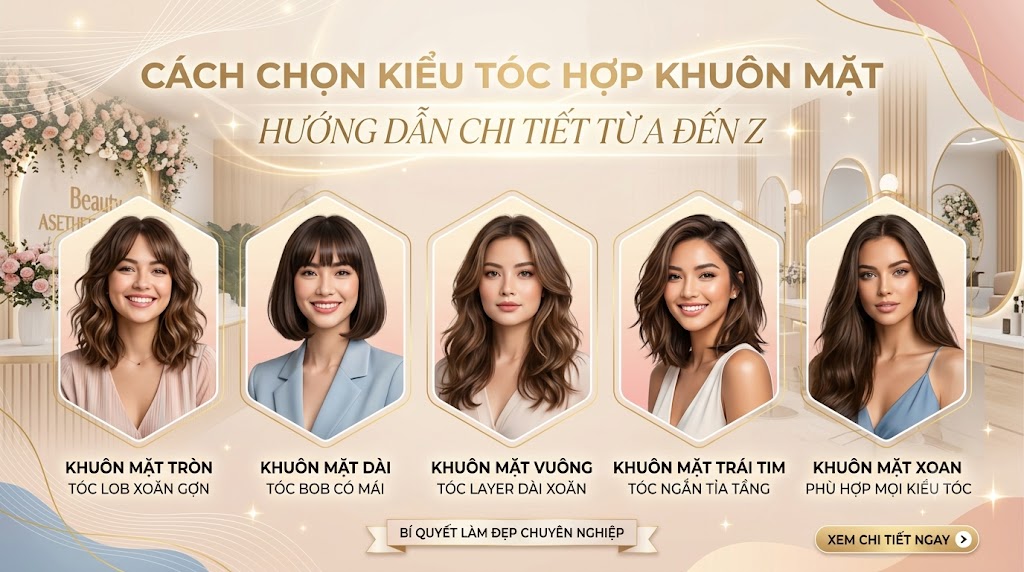 Các kiểu tóc nữ phổ biến hợp nhiều dáng mặt
